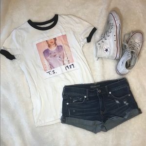 📷CUTE TAYLOR SWIFT 1989 TOUR RINGER T SHIRT📷
